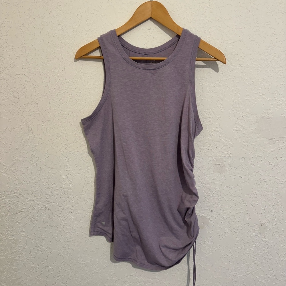 Apana Light Purple Ruched Tank Top Medium
